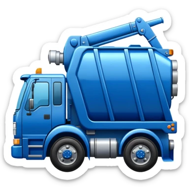 blue garbage truck sticker