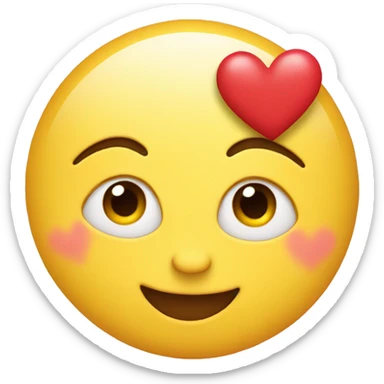 emoji face with hearts sticker