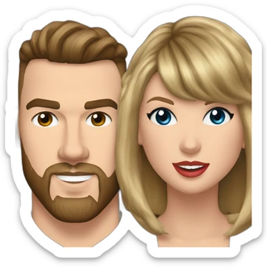 Taylor Swift and Travis Kelce sticker