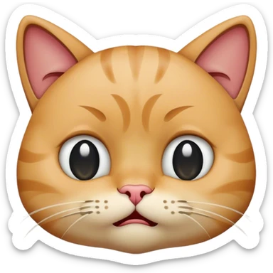 cat emoji mixet with crying emoji sticker