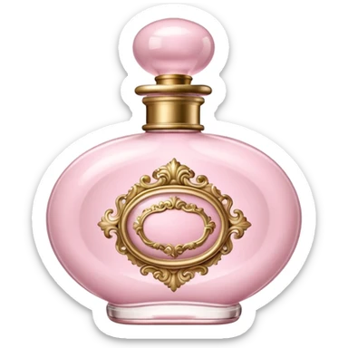 vintage rococo pale pink inflatable puffy perfume  sticker
