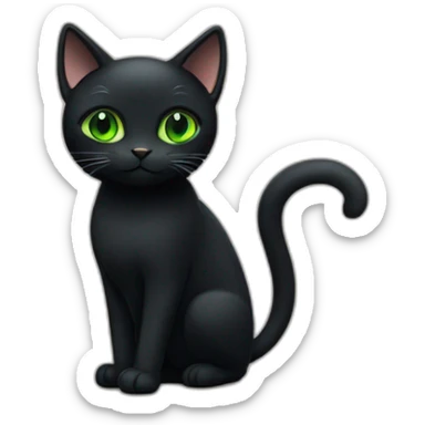 black cat with green eyes recommends ​ sticker