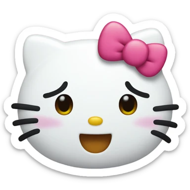 Only Hello kitty face with smiling sticker