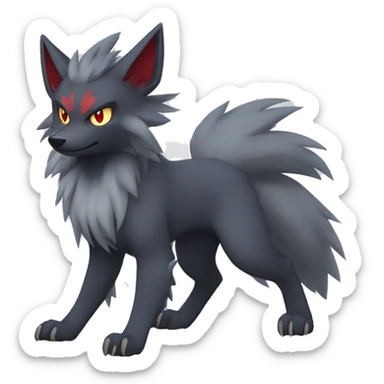 Zoroark-Mightyena-Zorua full body sticker