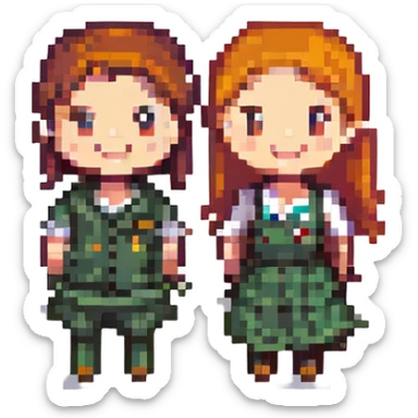 a couple smiling sticker