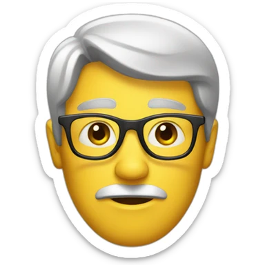 a man with a bad disguise sticker