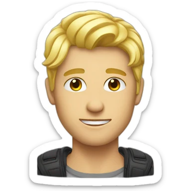 Blonde guy lgbtq sticker