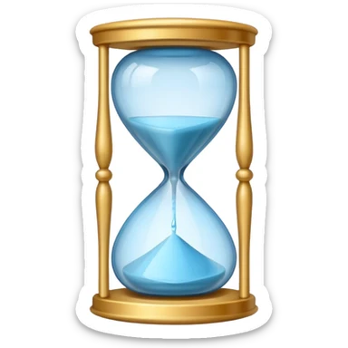checkmark fading into an hourglass emoji sticker