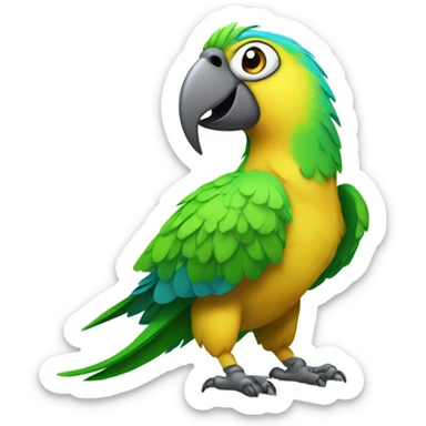 the cutest little parrot sticker