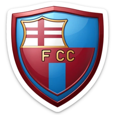 Barcelona solo el escudo actual  2026 y q diga fc sticker