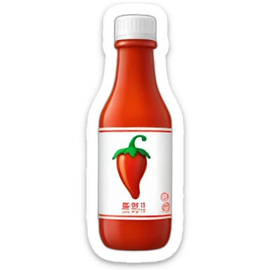 sriracha sauce bottle sticker