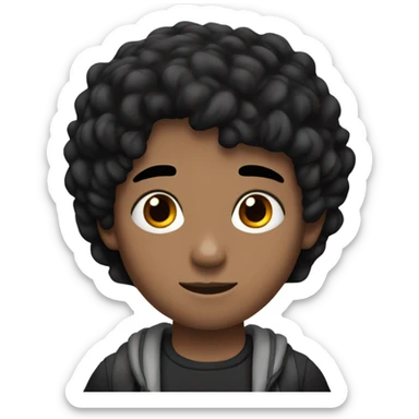 boy with black hair and black eyes with red jordan1 sticker