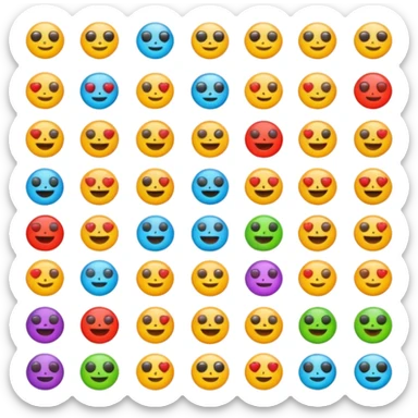 crate me a lot fo different and crazy emojis with no significance please sticker