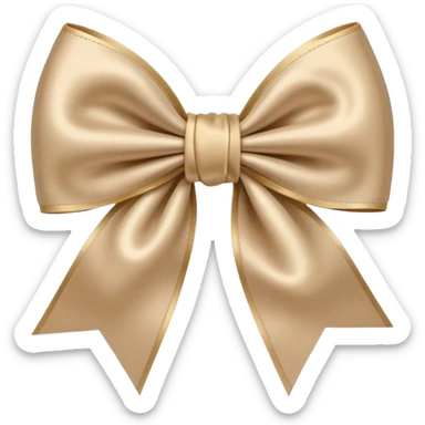 Beige bow sticker