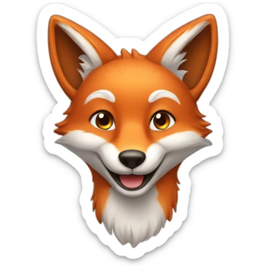 smiling fox sticker