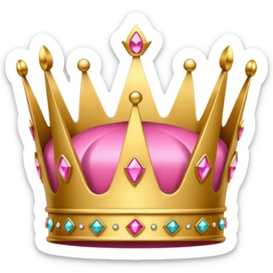 Crown little pink sticker