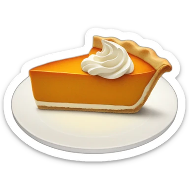 pumpkin pie with cream sticker