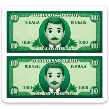 Nota de 100 reais sticker