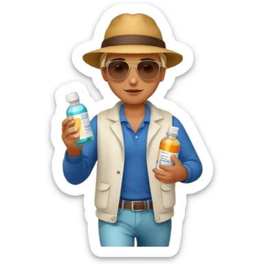 pharmaceut, pills expedition, one person sticker