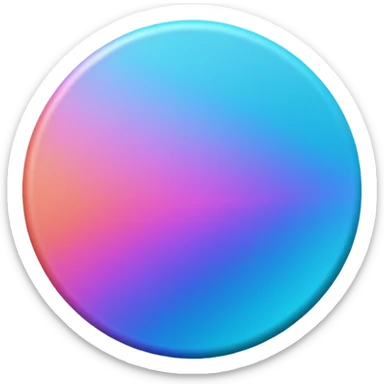 
coin color in in gradient of turquoise, blue, pink, purple, and coral metal texture
Rotate coin 90 degree  3d effect sticker