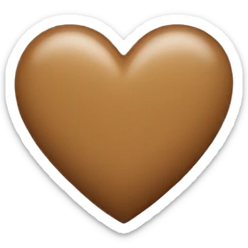 light brown heart sticker