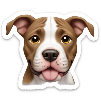 Pitbull puppy sticker