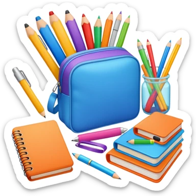 aesthetic school supplies sticker