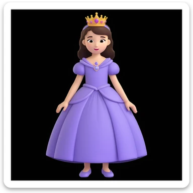 girls in a princess dress sticker