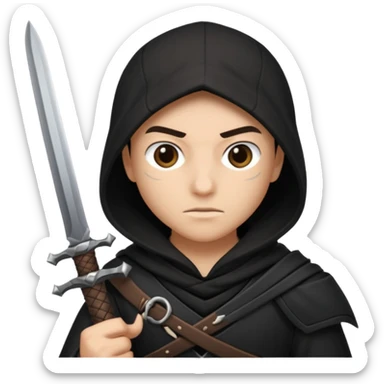 assasin with sword sticker