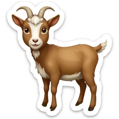 goat in the process of eating grass sticker