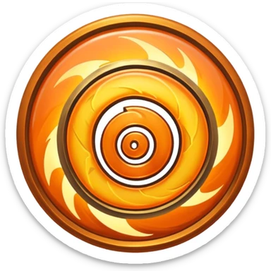 The Heathstone spiral logo but orange sticker
