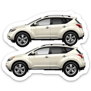 2013 white nissan murano with black interior side view sticker