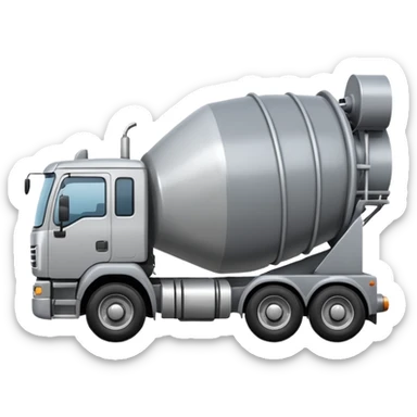 Concrete mixer truck sticker