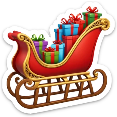 Christmas sleigh sticker