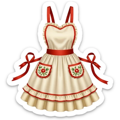 fancy kitchen apron  sticker