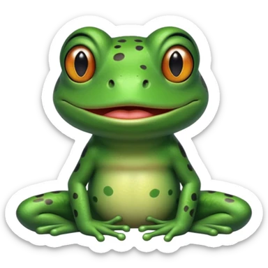 froge with a "32.60" neck tattoo  sticker
