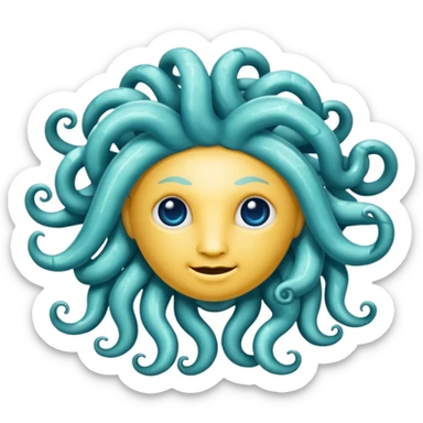 Una medusa azul claro sticker