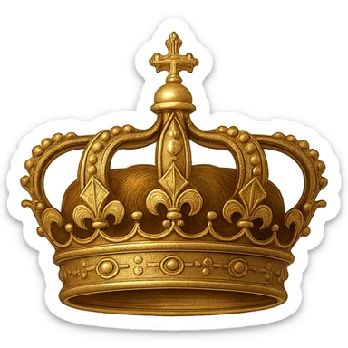 digital illustration of a crown, no background sticker