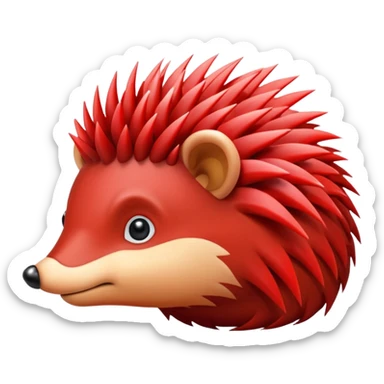  red hedgehog groom sticker