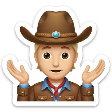 💩 wearing cowboy hat sticker