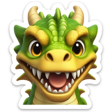 A captivating illustration of a dragon in the style of Drake's "Yes" . The dragon, with a fierce yet playful expression, is seen giving the "yes" gesture with its claw. sticker