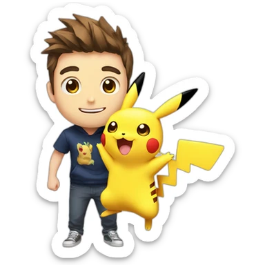 Pikachu avec mrbeast sticker