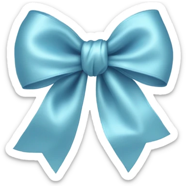 A light blue bow sticker