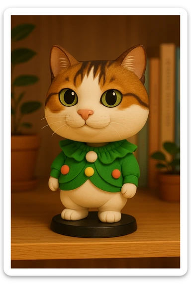 Create a bobblehead with the reference. sticker