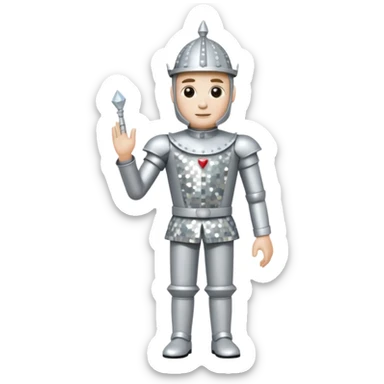 Tin Man from The Wizard of Oz with silver sequin outfit sticker