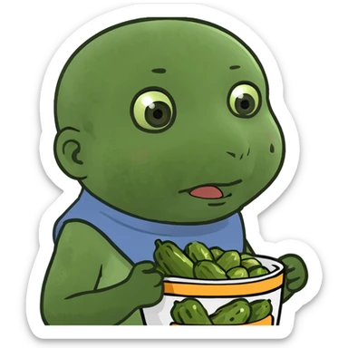 Baby that loves pickles sticker