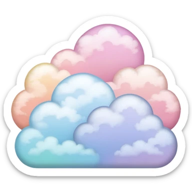 Pastel clouds  sticker