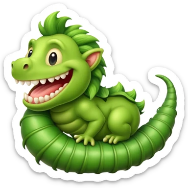 Troll on a worm sticker