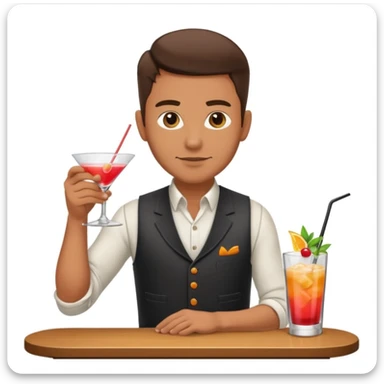 bartender mixing drinks sticker