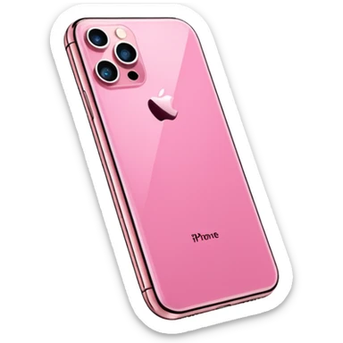 Create me a pink iPhone 17 pro image with the screen in a straight position. png sticker